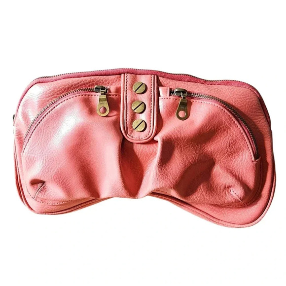 Matt and Nat Women’s Vegan Leather Bohemian Crossbody Handbag Salmon Pink Small. - Picture 5 of 8